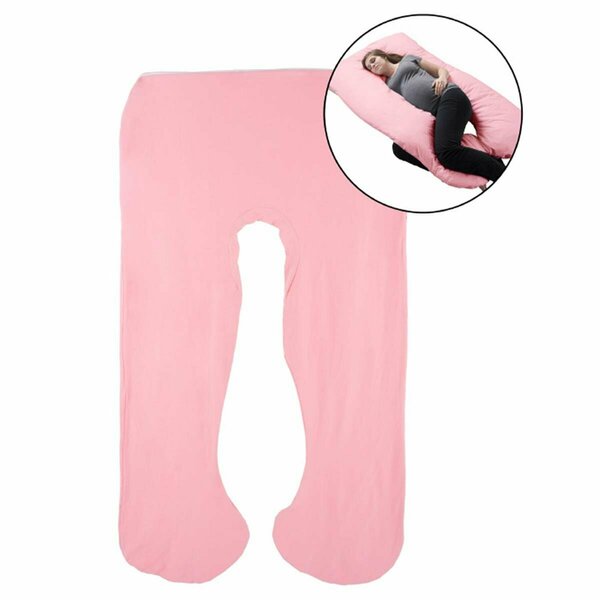 Daphnes Dinnette Full Body Pillow Cover-U-Shaped Soft Cotton Replacement Pillowcase - Pink DA3242208